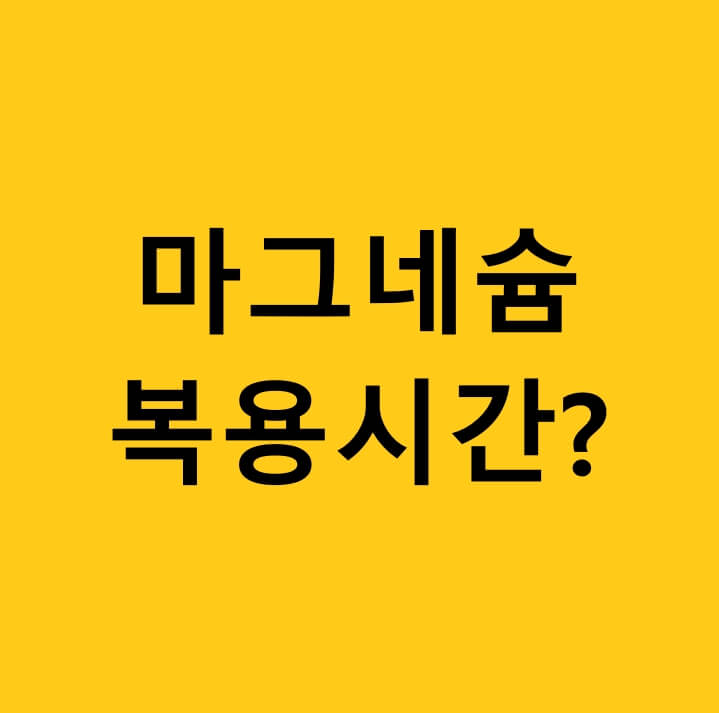 마그네슘-복용시간-글씨