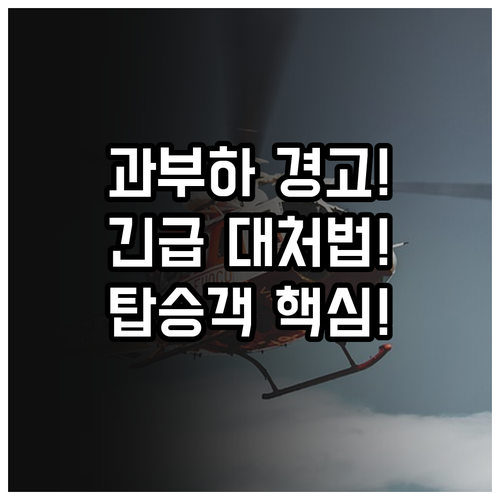 과부하 경고음 발생 시 탑승객이 취해..