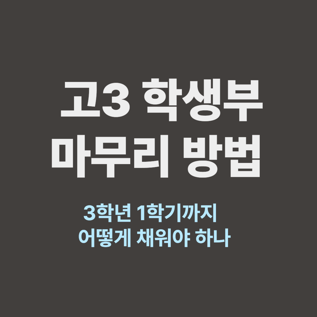 고3 학생부 정리 및 세특 완성 전략