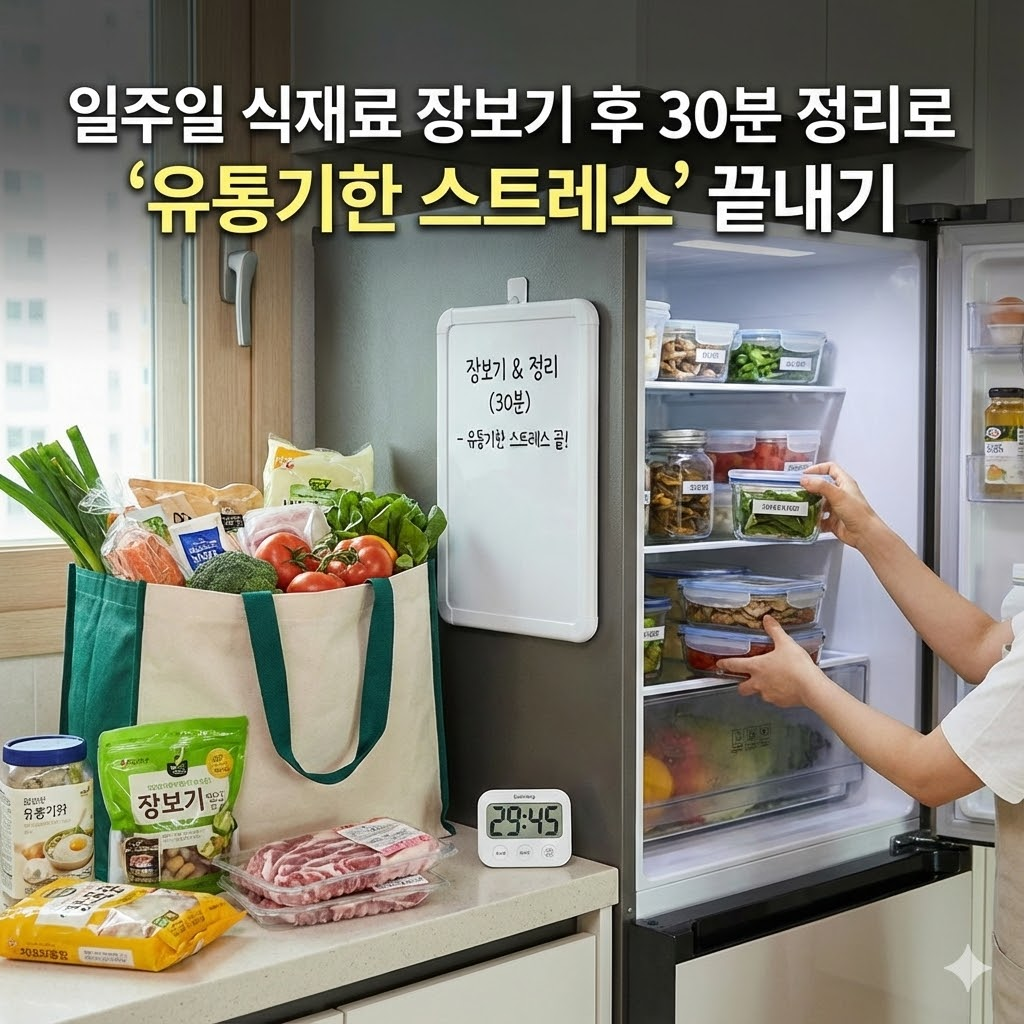 일주일 식재료 장보기 후 30분 정리로 &lsquo;유통기한 스트레스&rsquo; 끝내기
