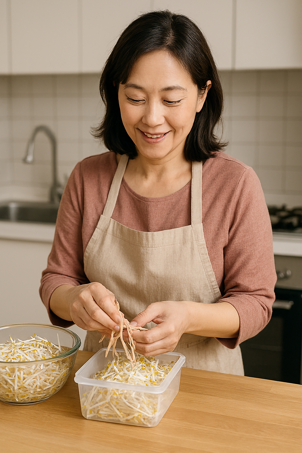 콩나물 보관 이미지