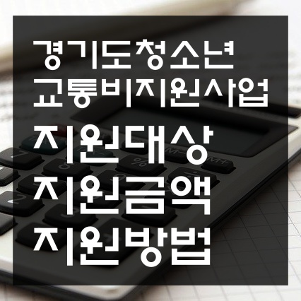 경기도청소년교통비지원사업