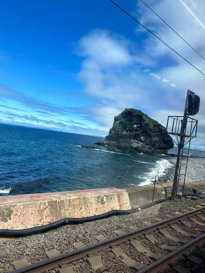 오타루 가는 열차 풍경