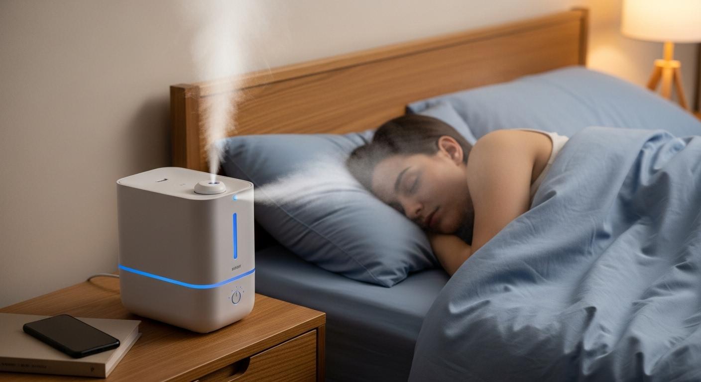 가습기 방향 얼굴