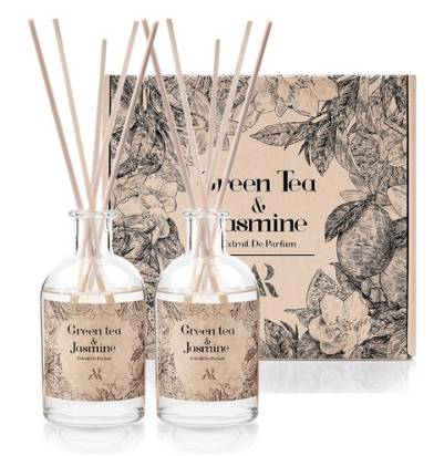 아르망뜨 럭셔리라인 디퓨저 200ml 2p + 리드스틱 5p x 2개 세트, 그린티 앤 자스민