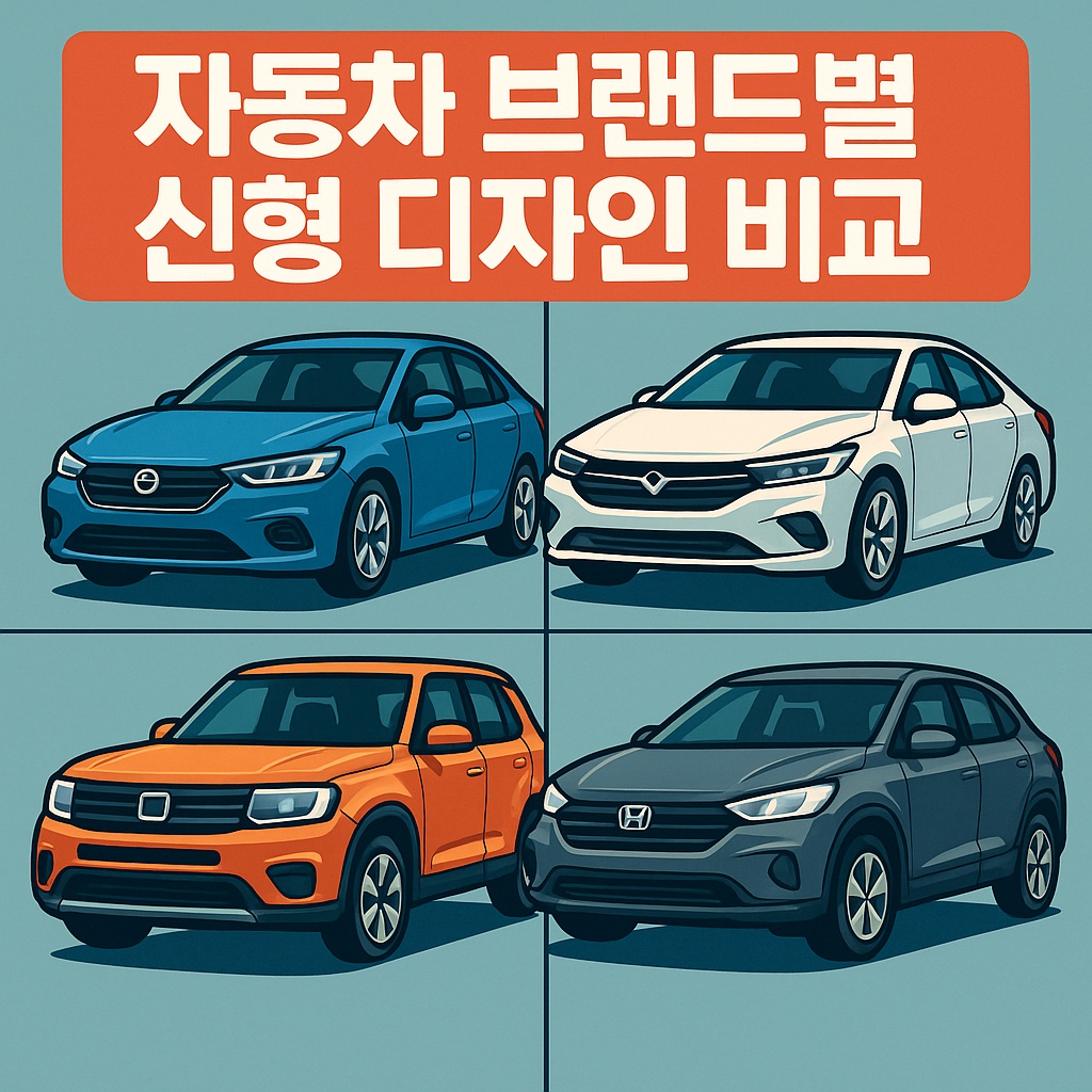 자동차 브랜드별 신형 디자인 비교