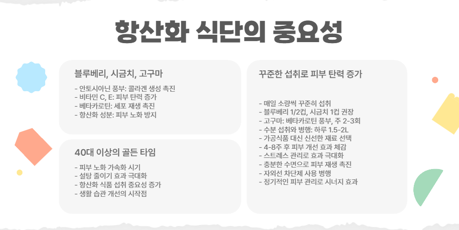 항산화 식단의 중요성