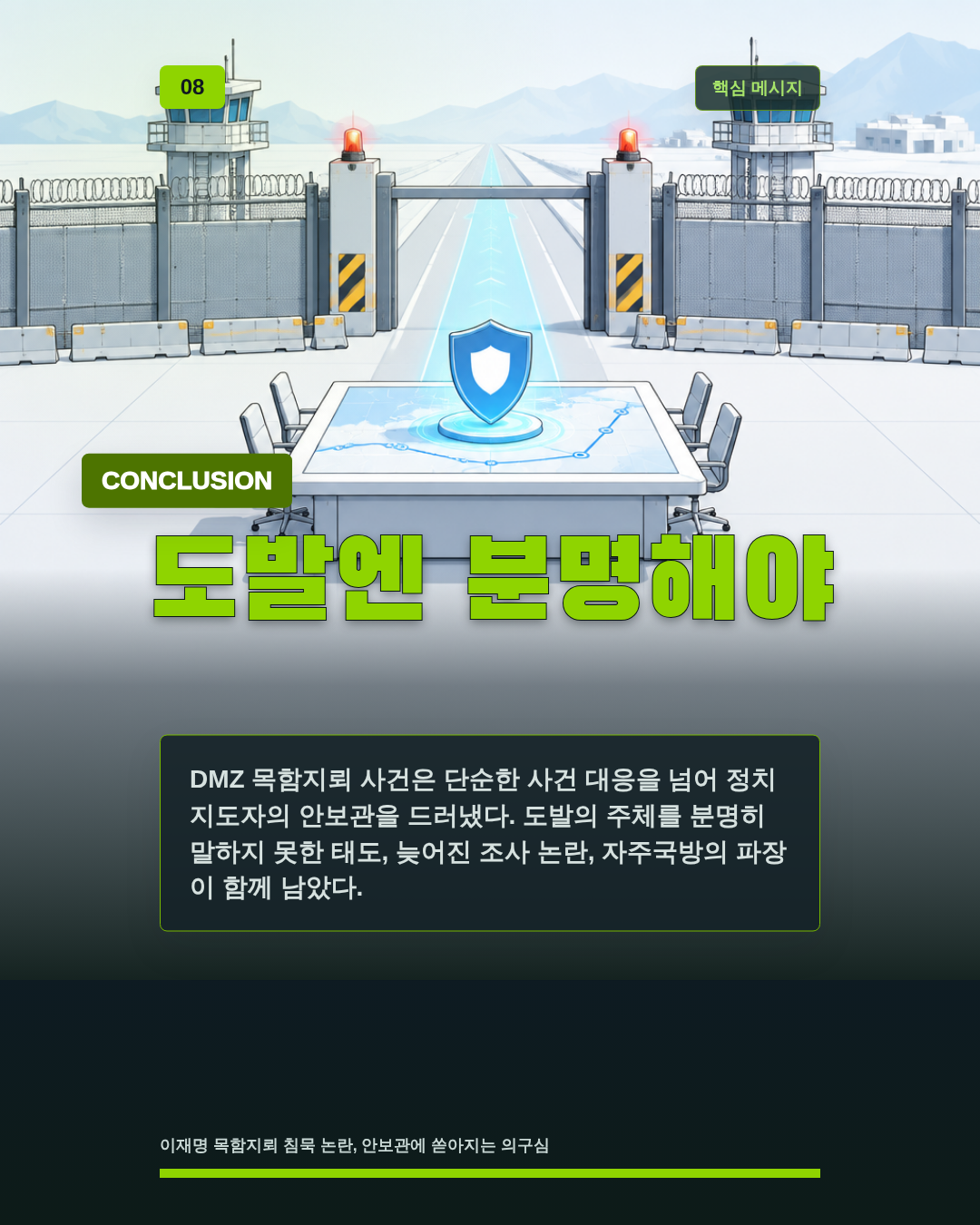 도발엔 분명해야