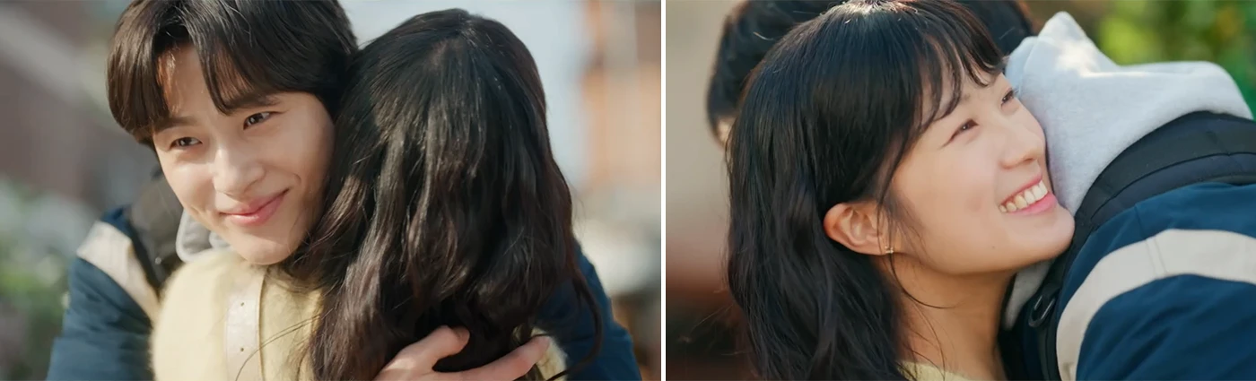 집앞에서-보자마자-포옹하는-솔선재