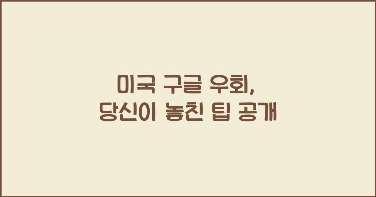 미국 구글 우회