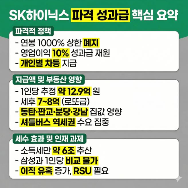 SK하이닉스 1인당 성과급 13억