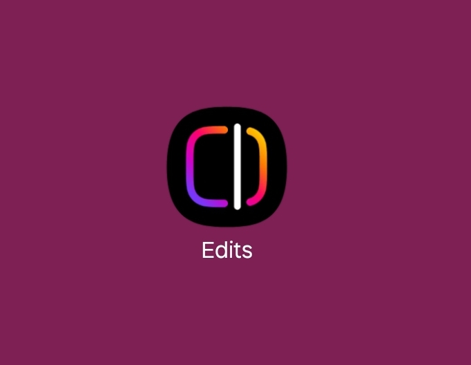 홈화면에 설치한 Edits