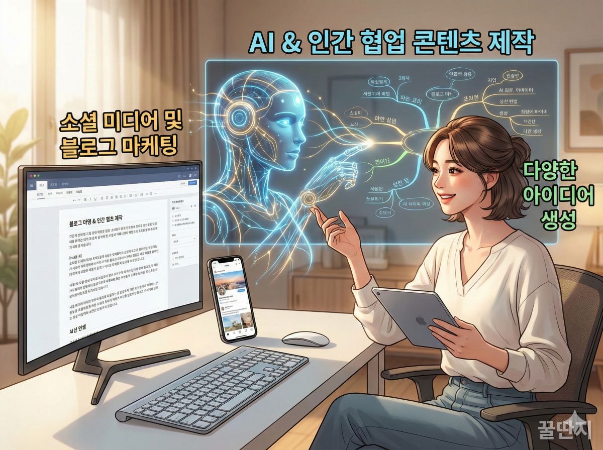 AI와 협력하여 제휴 마케팅 콘텐츠를 제작하는 한국 크리에이터