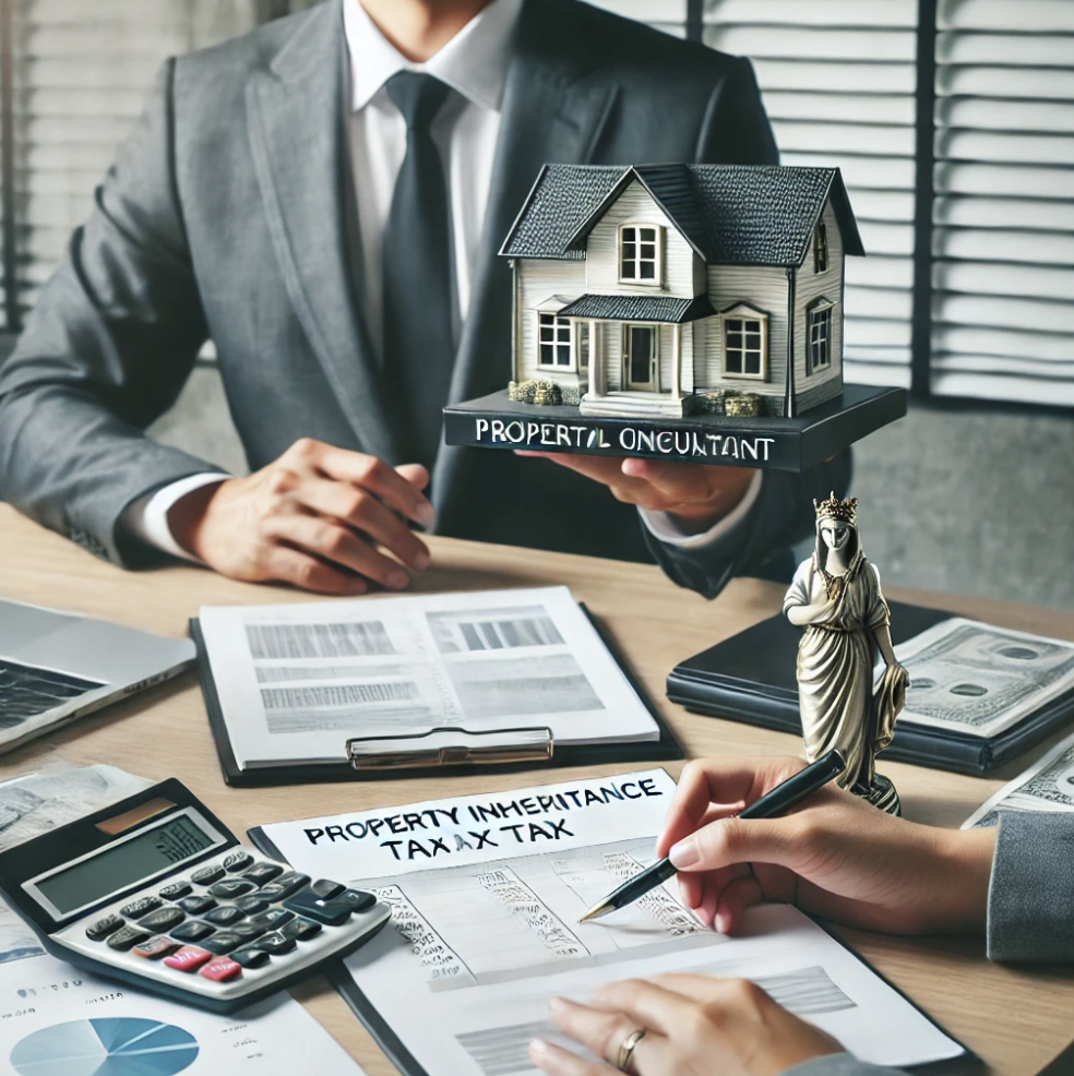 사무실에서 증여세 상담 모습