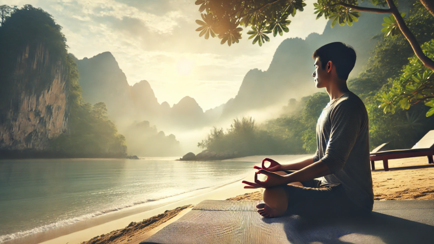 건강에 불필요한 스트레스 해소를 위한 호흡 사진