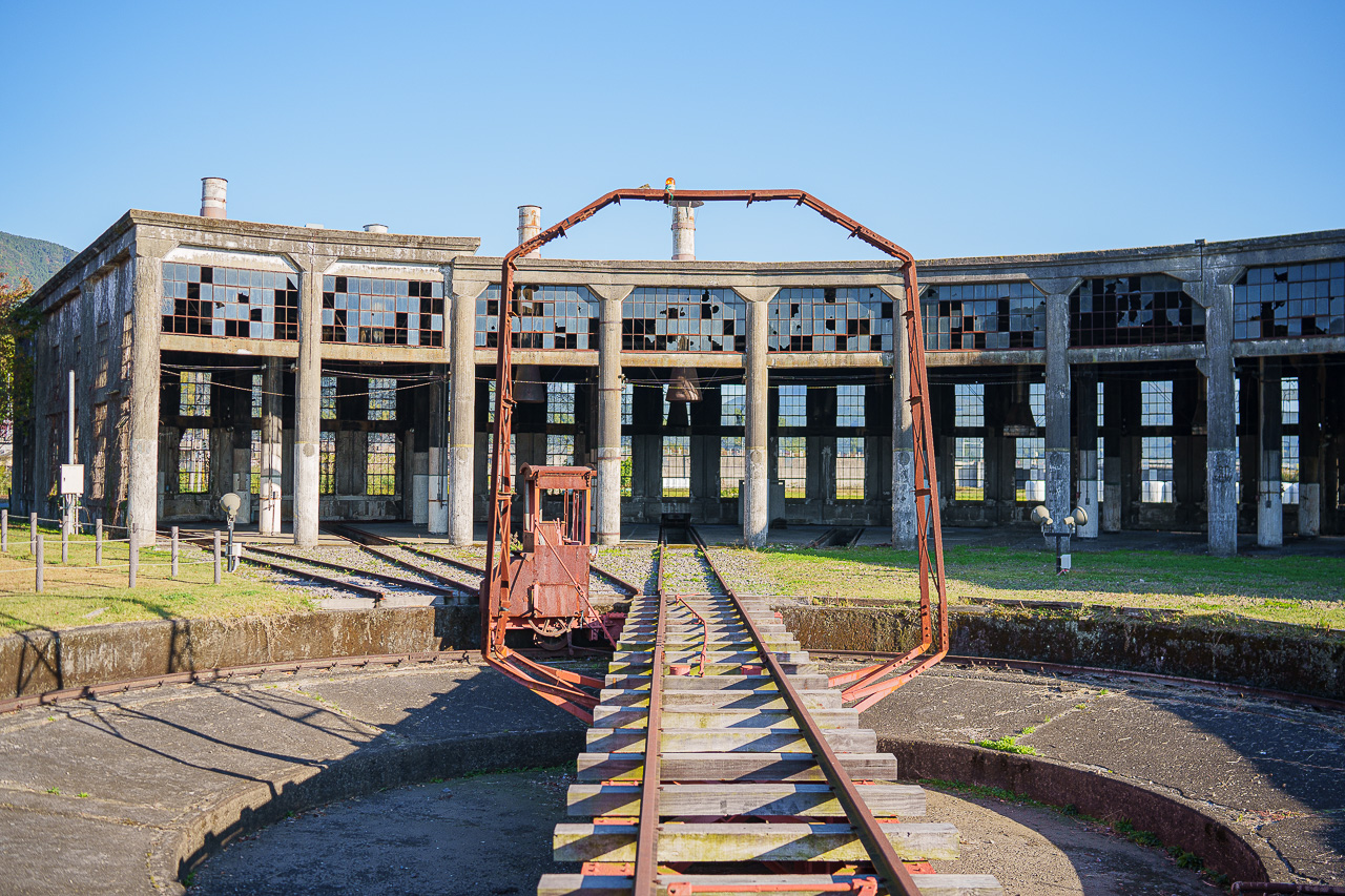 옛 분고모리 기관고의 철로