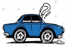파란-자동차가-타이어-플랫되고-앞유리-위에-물음표가있는-일러스트