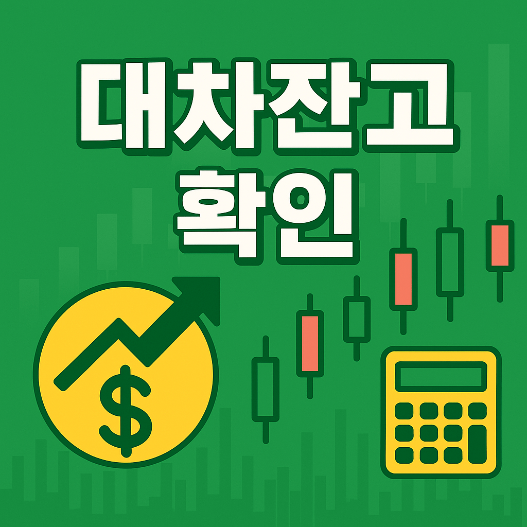 대차잔고 확인 방법 및 뜻