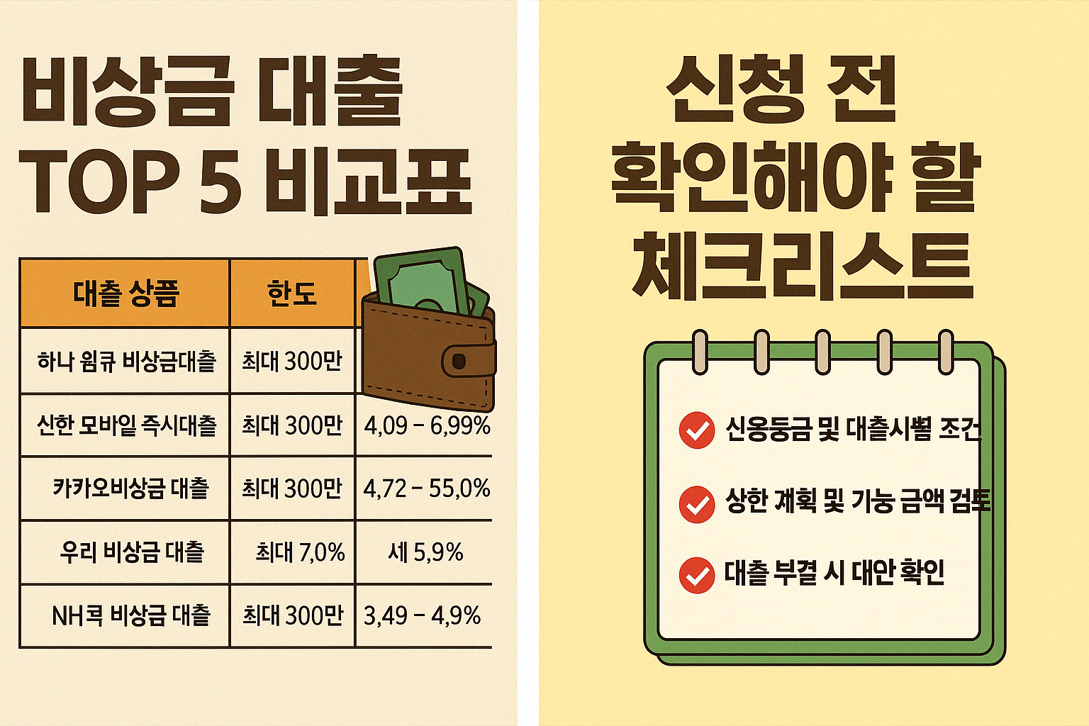 2025 비상금 대출 전략 ❘ 급전이 필요할 때 가능한 마지막 방법 TOP 5