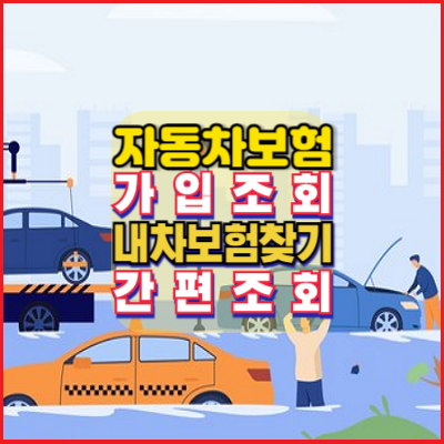 내차보험찾기-보험개발원-손해보험협회-종합포털 접속 안내