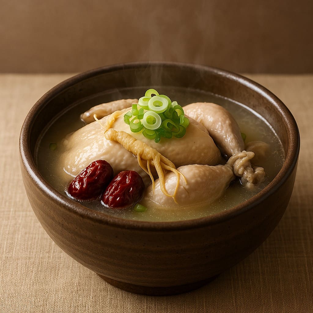 대추&amp;#44; 수삼이 들어간 삼계탕