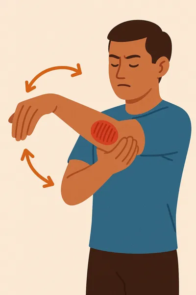 팔꿈치 스트레칭 동작 이미지