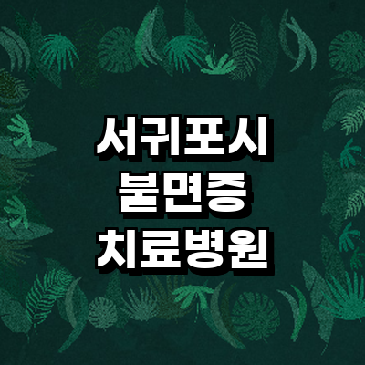 제주 서귀포시 불면증