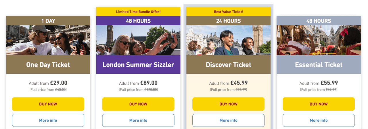 런던빅버스투어 티켓 구매하기