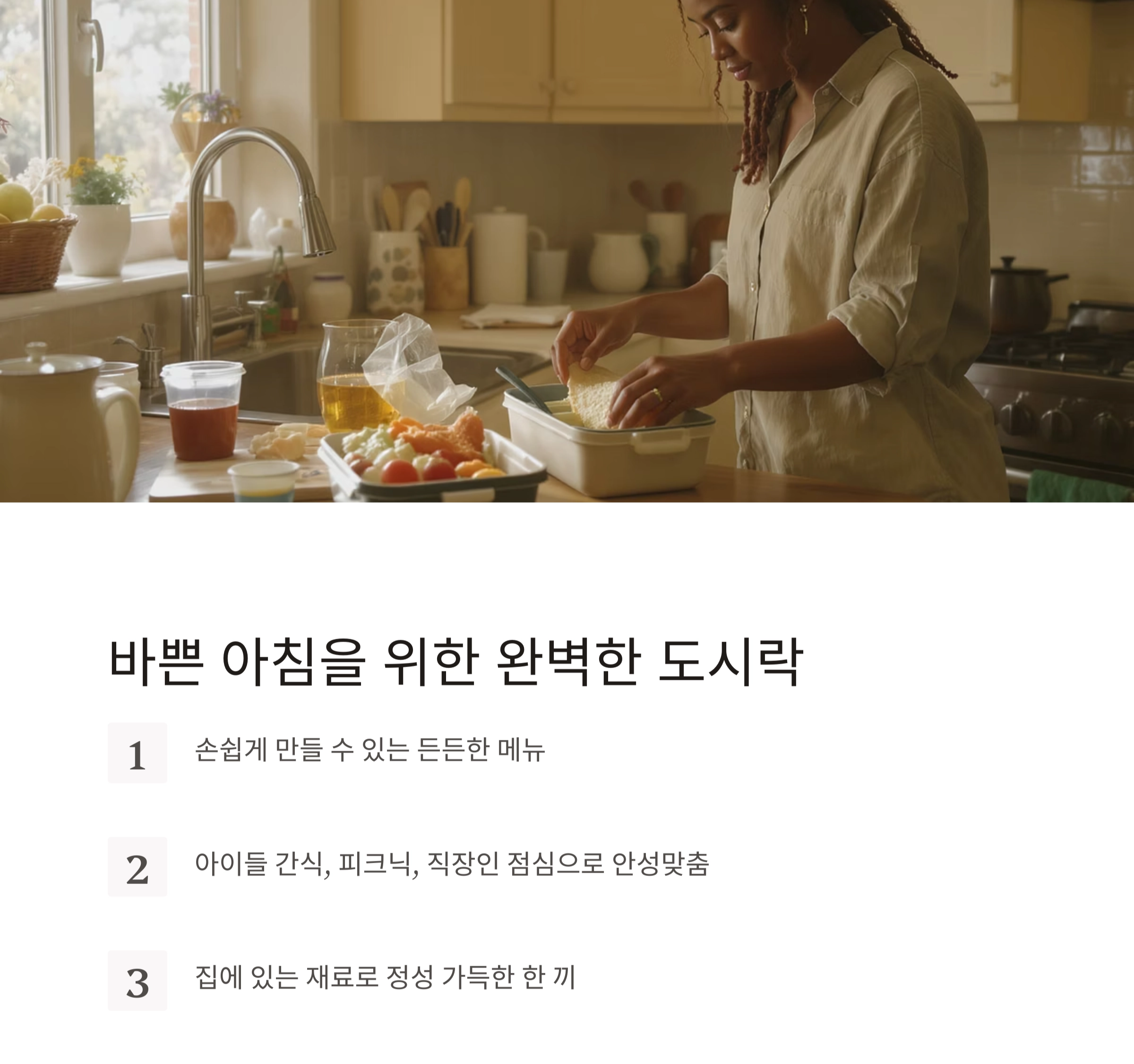 한입에 쏙! 달걀주먹밥과 고소한 애호박전 도시락 레시피