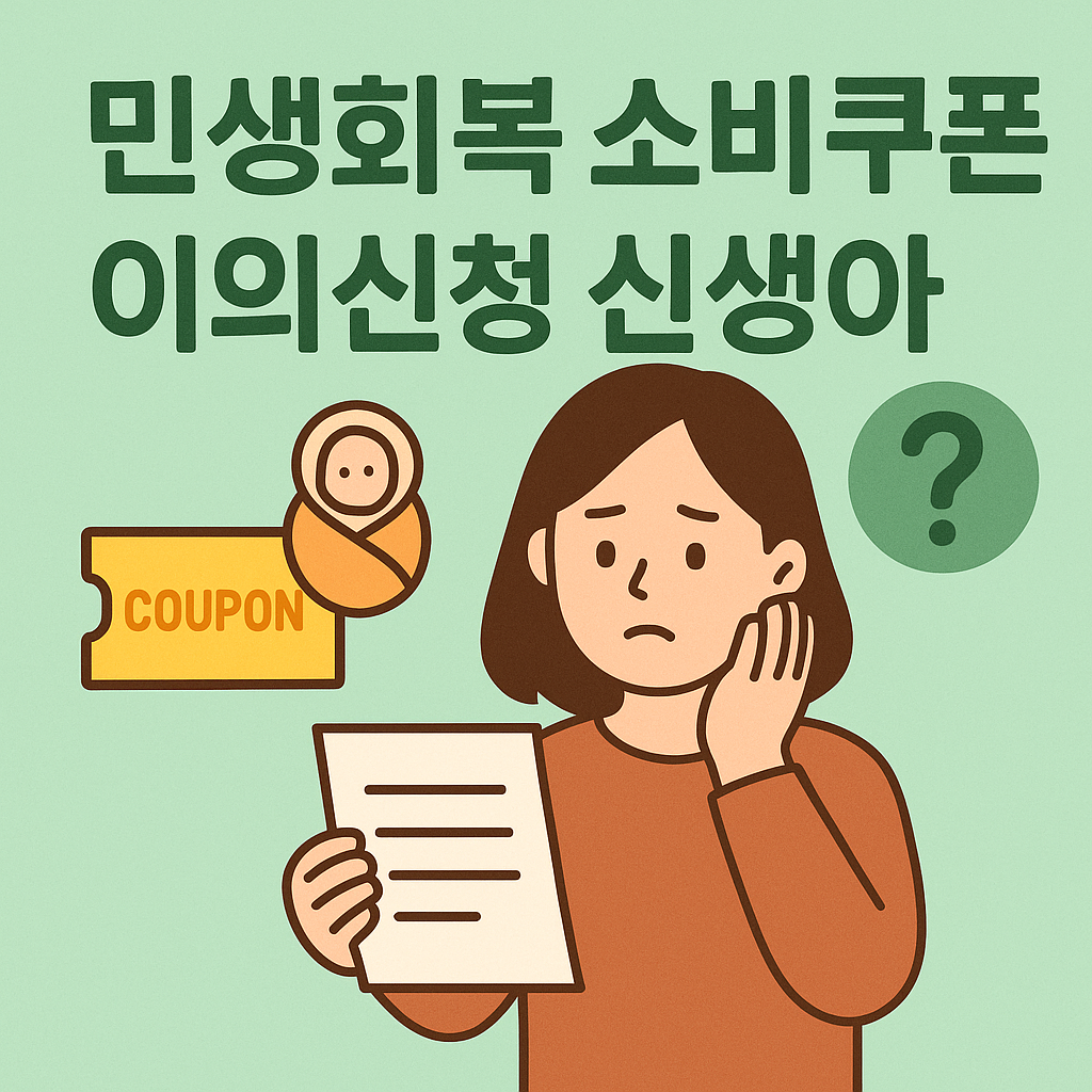 민생회복 소비쿠폰 신생아 이의 신청방법