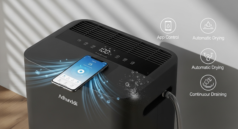 자동 건조, 연속 배수 기능 등의 사용 편의성