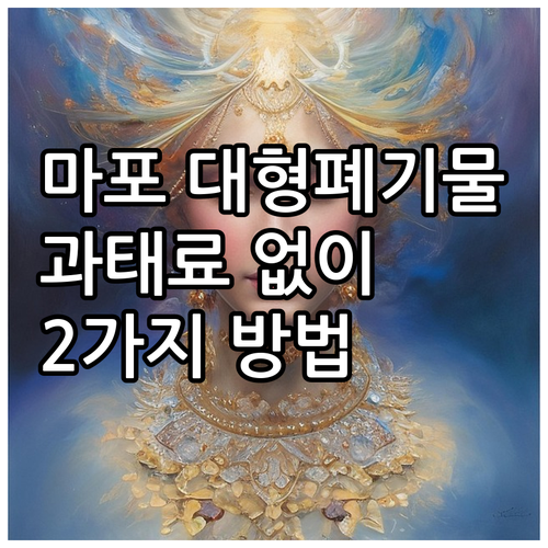 마포 대형폐기물 처리 과태료 없이 버..