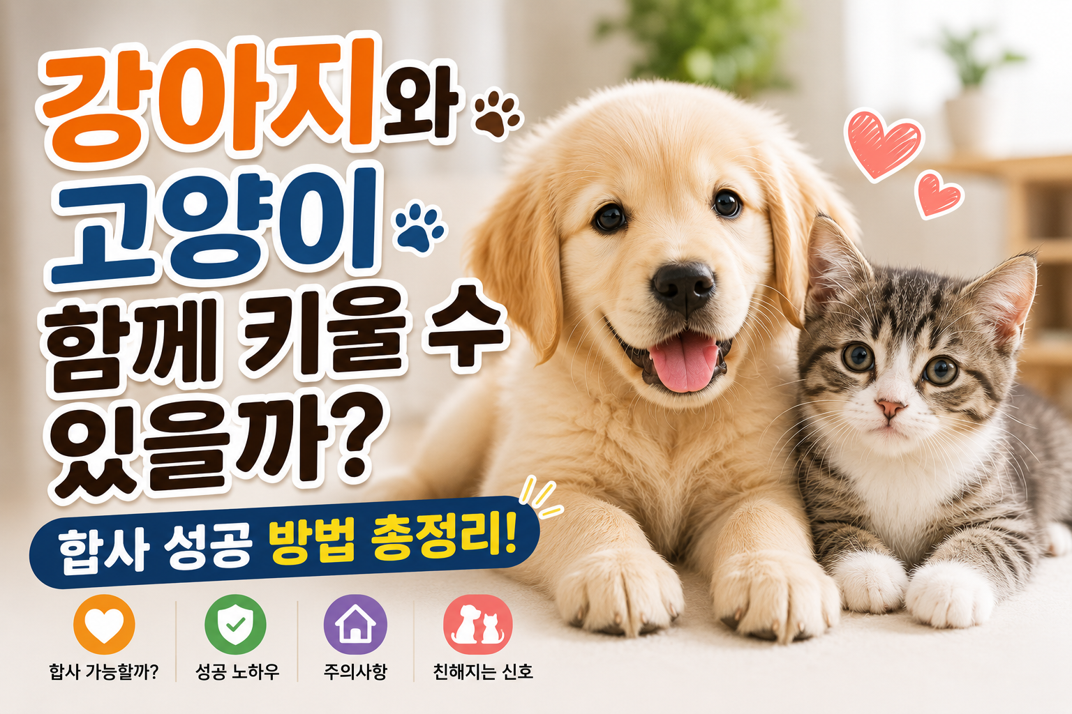 강아지와 고양이 함께 키우기