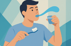 양치 직후 구강청결제