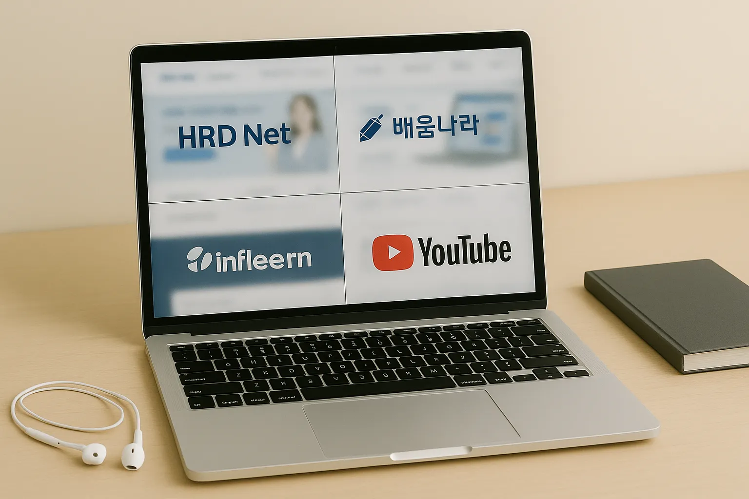 주요 온라인 교육 플랫폼이 보이는 화면