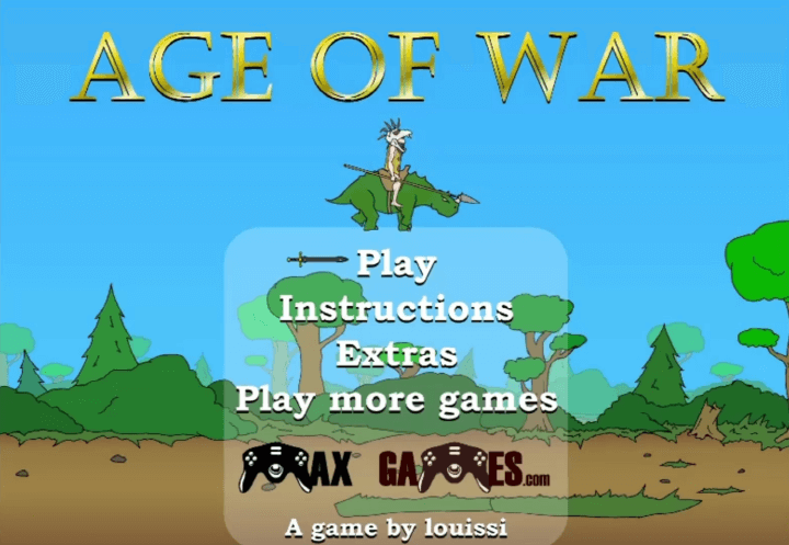 전쟁시대1-플래시게임-메인-화면