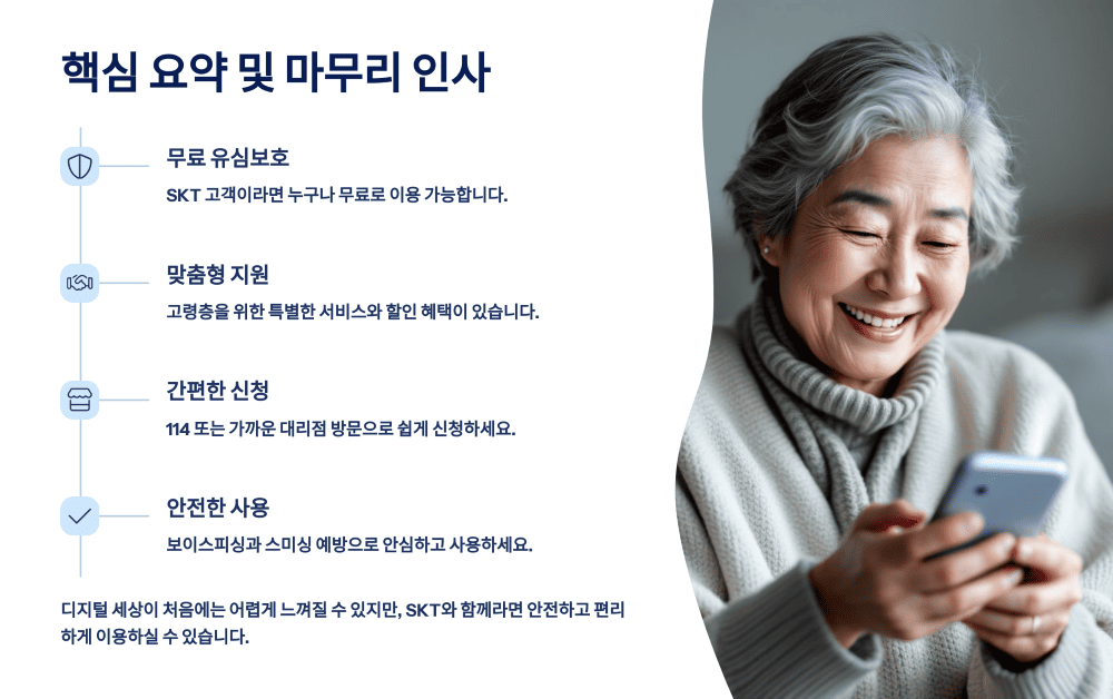 SKT 고령자 유심보호 서비스와 지원 정책.핵심 요약 및 마무리 인사