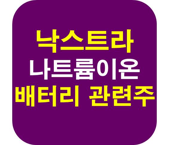 낙스트라 나튜륨이온배터리 관련주