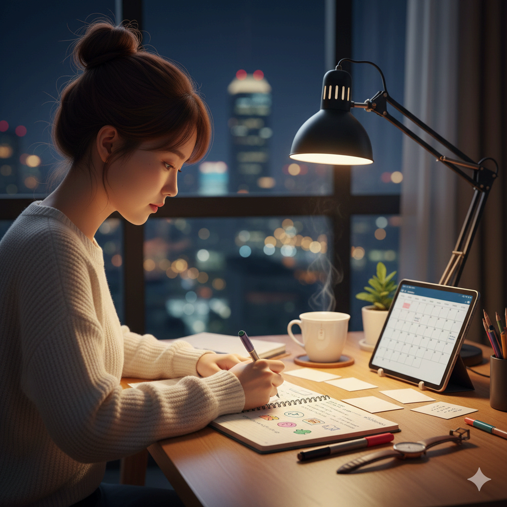 [자기계발 &amp; 마음 관리] 하루 1시간 자기계발 카드/노트 만들기