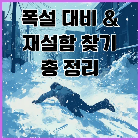 폭설 대비 및 제설함 찾기