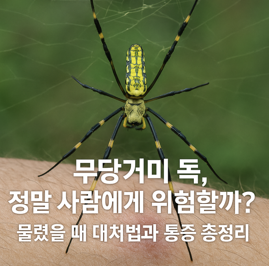 무당거미 독, 정말 사람에게 위험할까? 물렸을 때 대처법과 통증 총정리