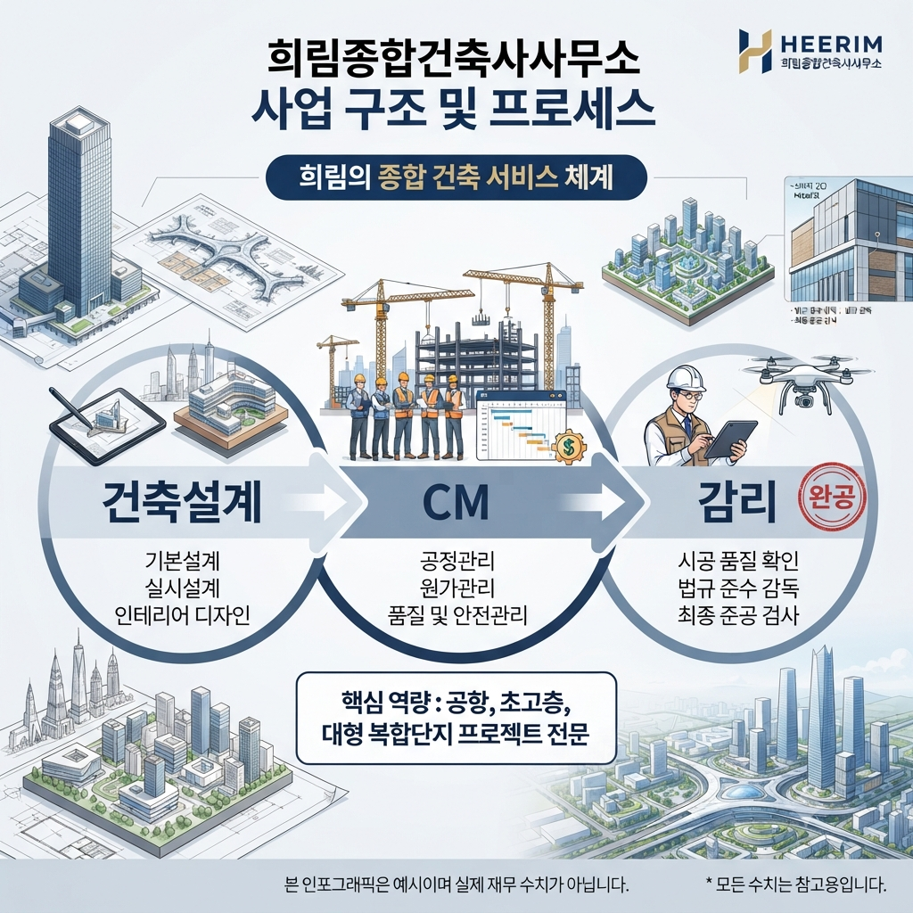 희림 건축설계 CM 감리 사업 구조