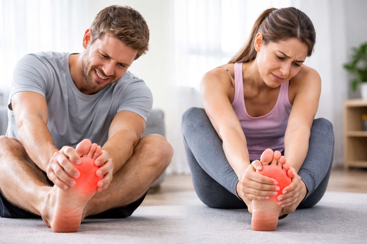 발바닥통증을 겪는 사람들