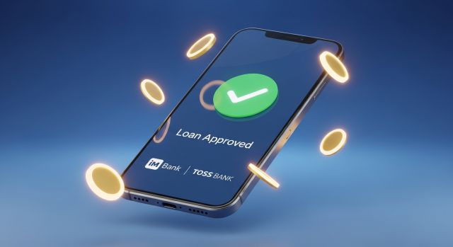 2026년 iM뱅크 및 인터넷 은행 비상금 대출 승인 화면 일러스트