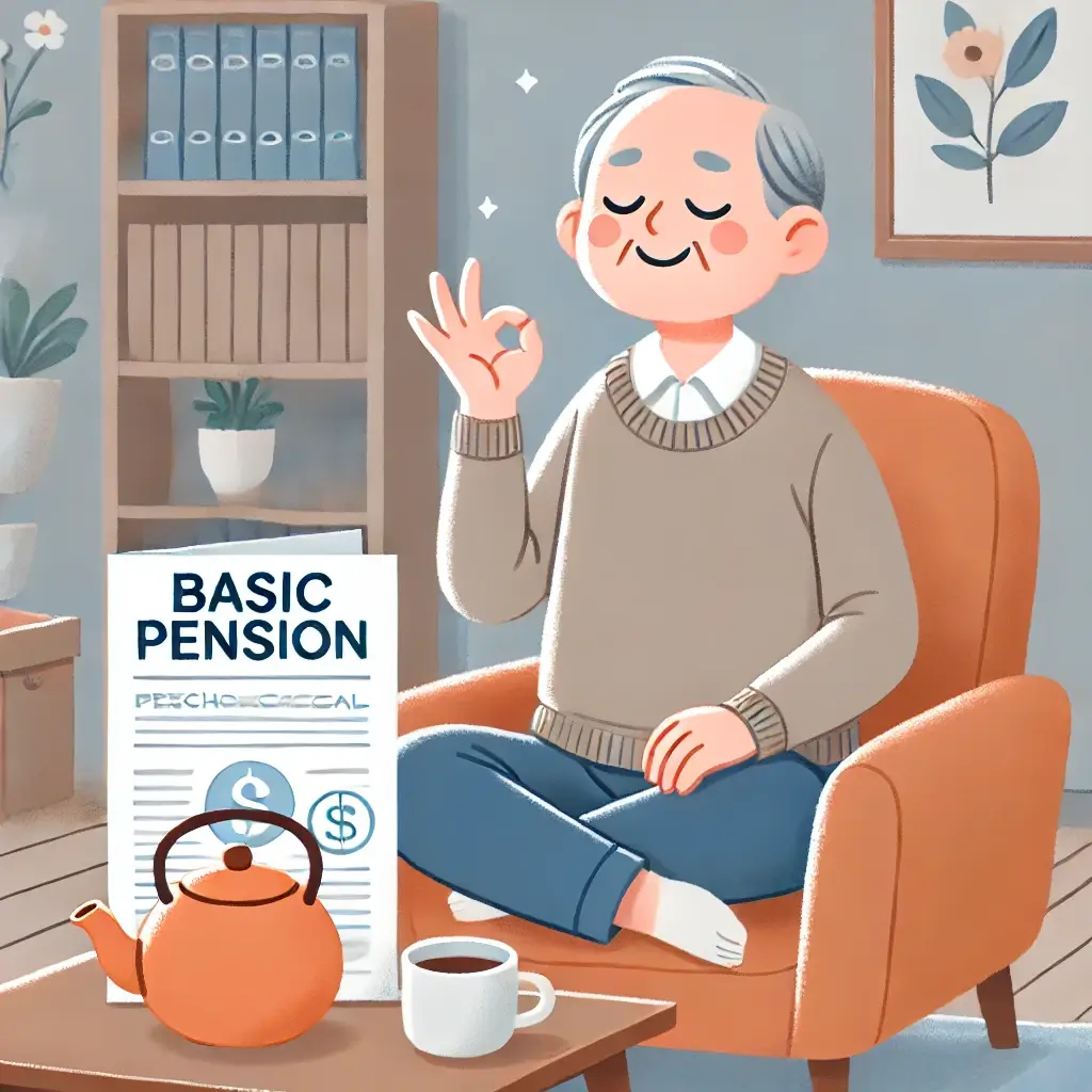 기초연금으로 심리적 안정을 느끼는 노인.