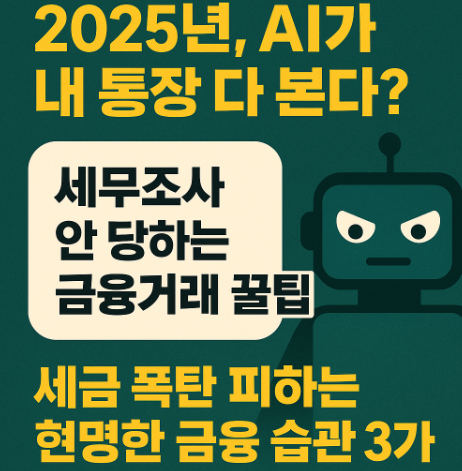 세무조사를 피하는 금융거래 꿀팁