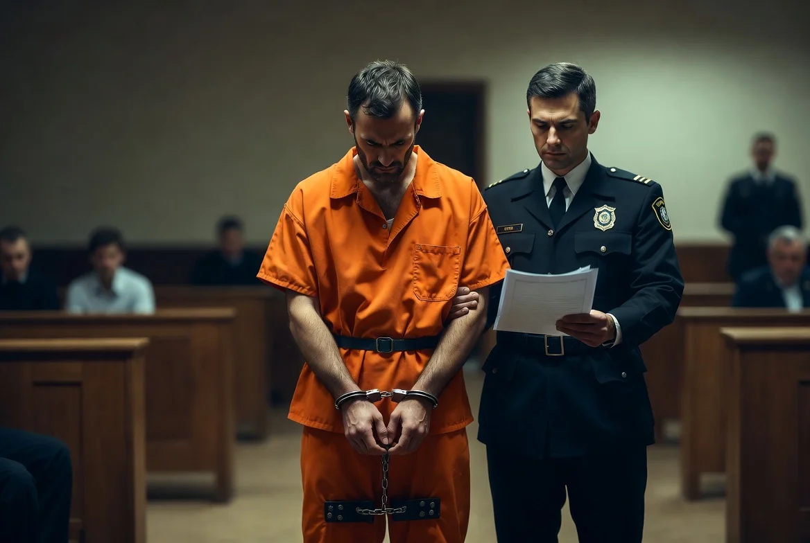 사형 선고를 받는 죄수의 모습 ai 이미지