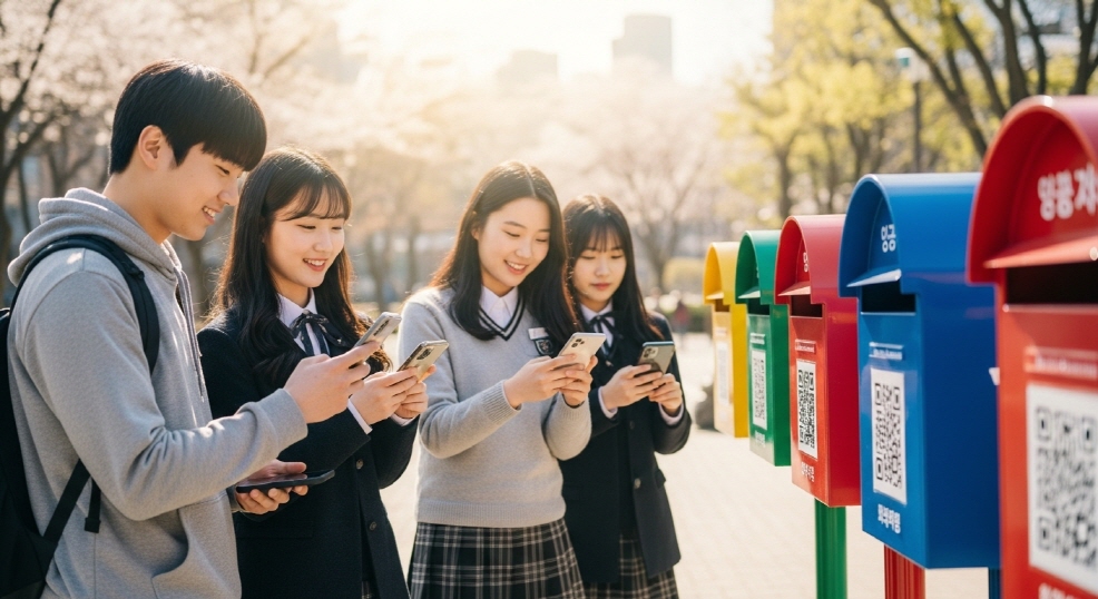 QR코드 접속 장면