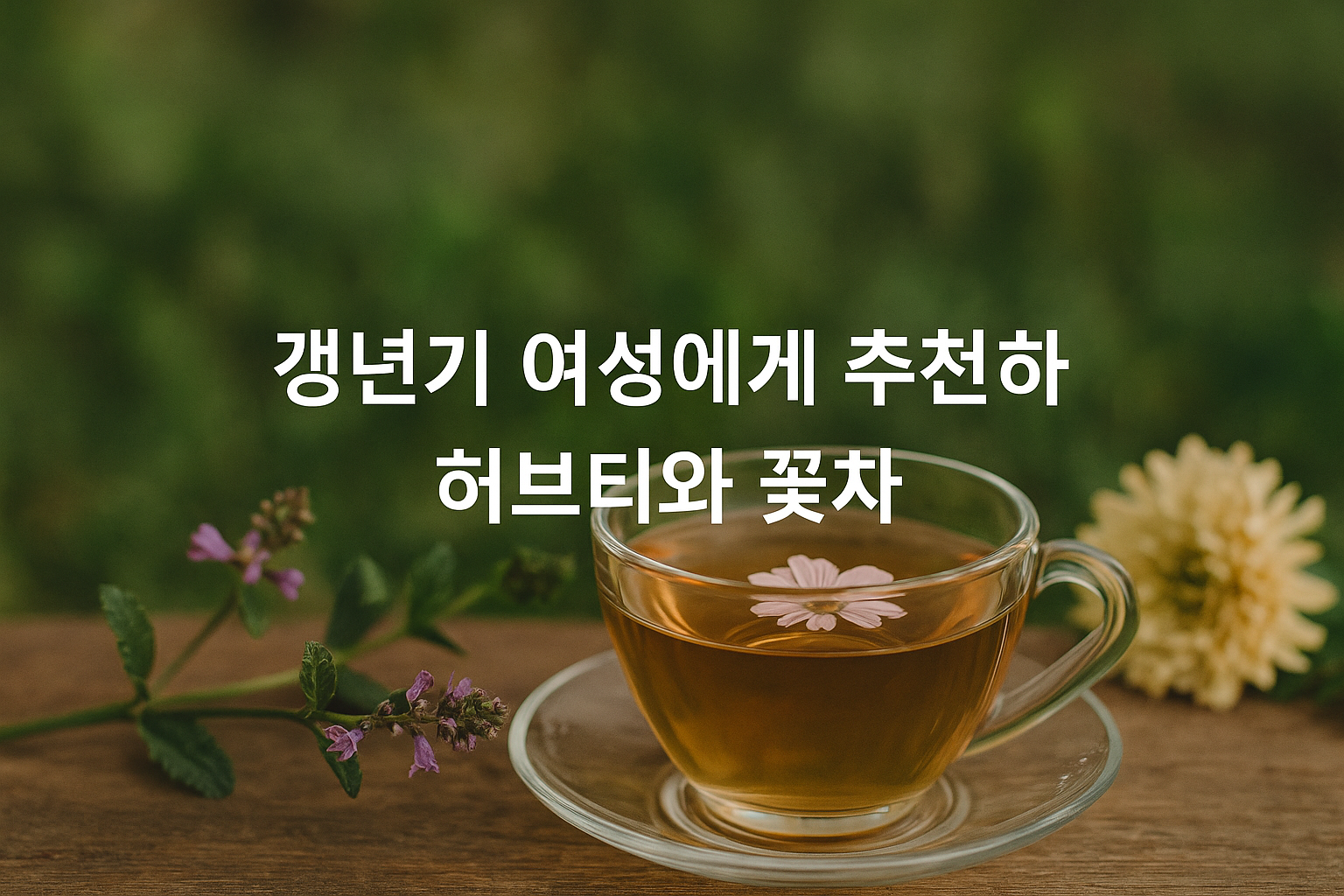 갱년기 여성에게 추천하는 꽃차 관련 이미지