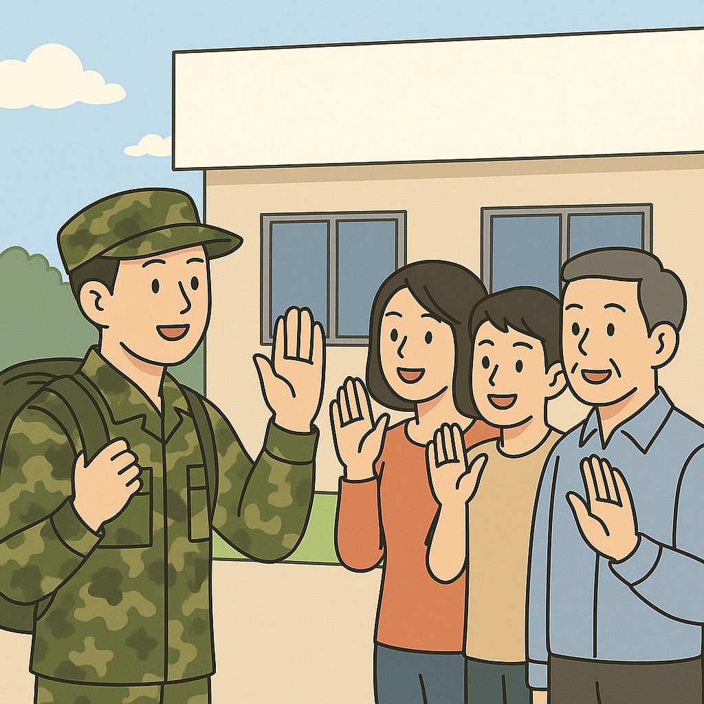 육군훈련소 입대 장병 환송 이미지